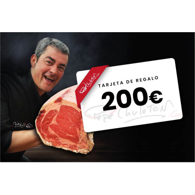 Comprar Tarjeta de regalo 200€ al mejor precio en Pepe Chuletón.
