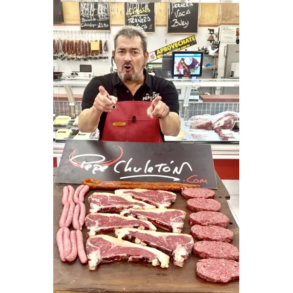 Lote de churrasco y burgers de vaca | Pepechuleton