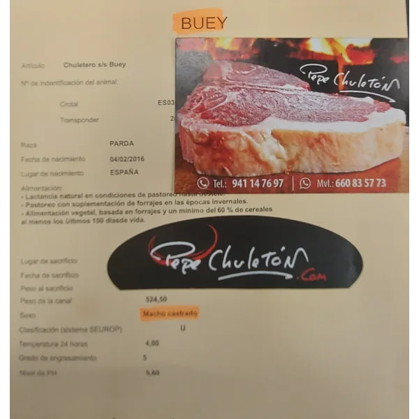 Comprar hamburguesa de Buey Autentico al mejor precio - Pepe Chuletón